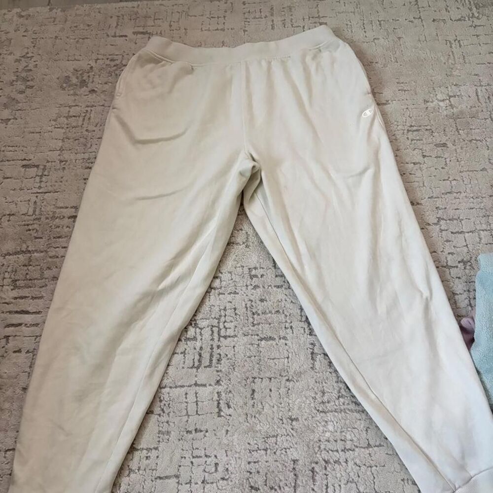 Champion Women's White and Cream Joggers-tracksuits
